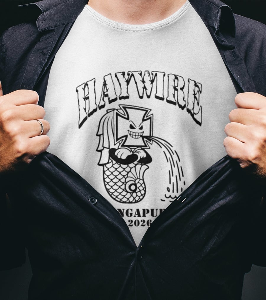 Haywire Boston Hardcore Asia Tour Singapura 2026 T-Shirt