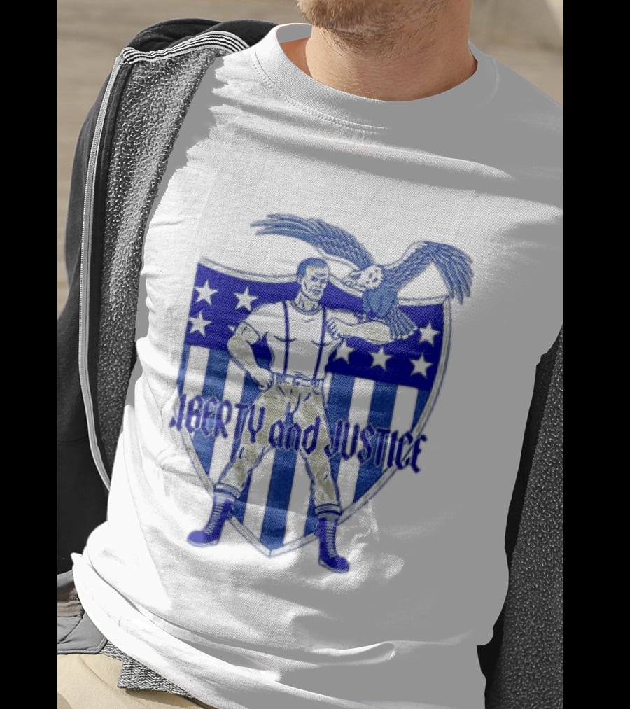 Liberty And Justice Eagle Shield Patriotic T-Shirt