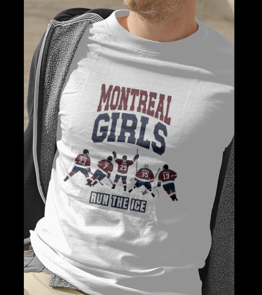 Montreal Girls Run The Ice Hockey Team Sport Enthusiasts T-Shirt