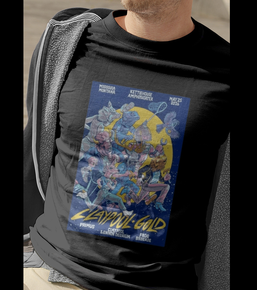 Missoula Montana KettleHouse Amphitheater May 25 2026 Claypool Lennon Delirium Frog Brigade Primus T-Shirt