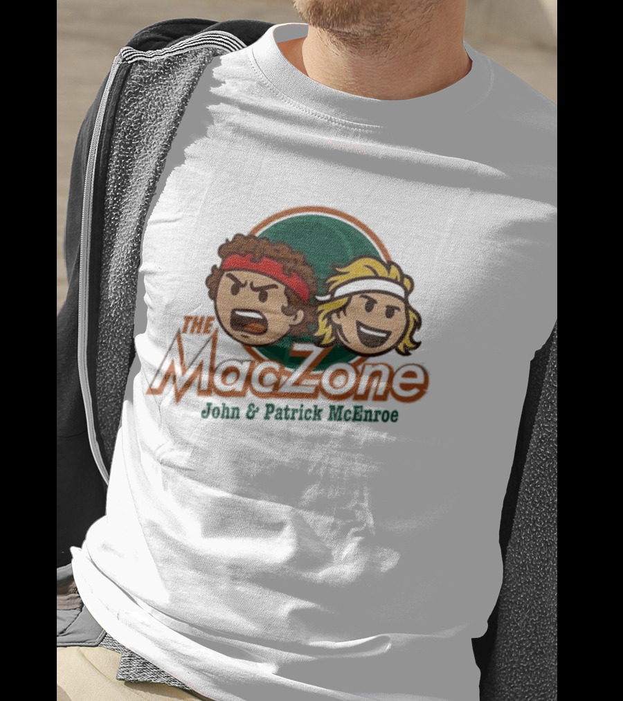 The MacZone John & Patrick McEnroe Cartoon Faces T-Shirt
