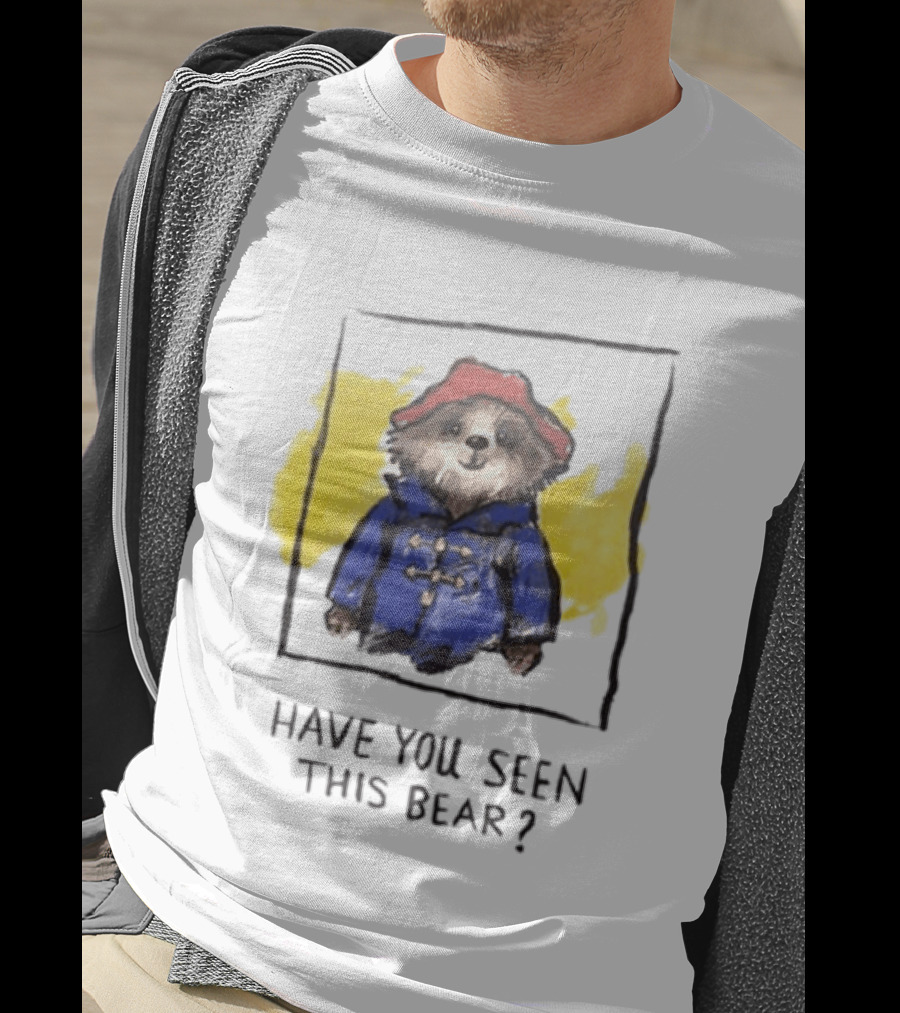 Have You Seen This Bear Missing Paddington Red Hat Blue Coat T-Shirt