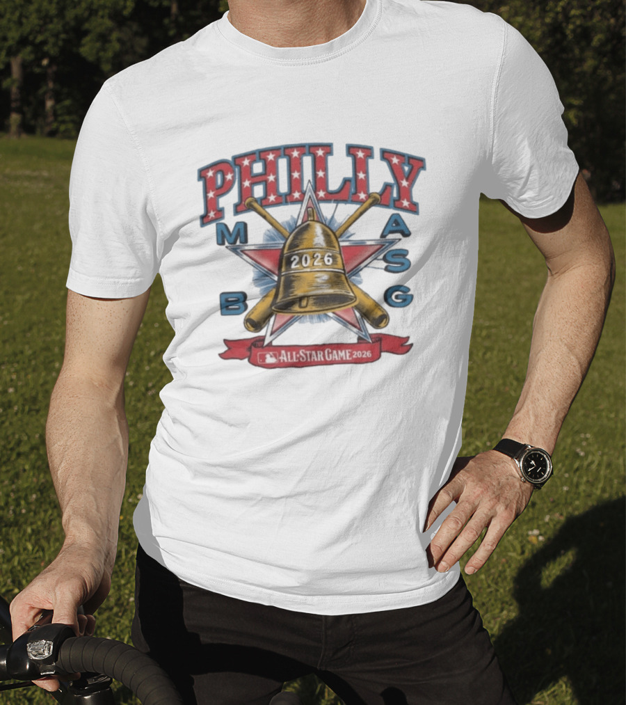 Philly 2026 MLB All Star Game Liberty Bell Star Burst T-Shirt