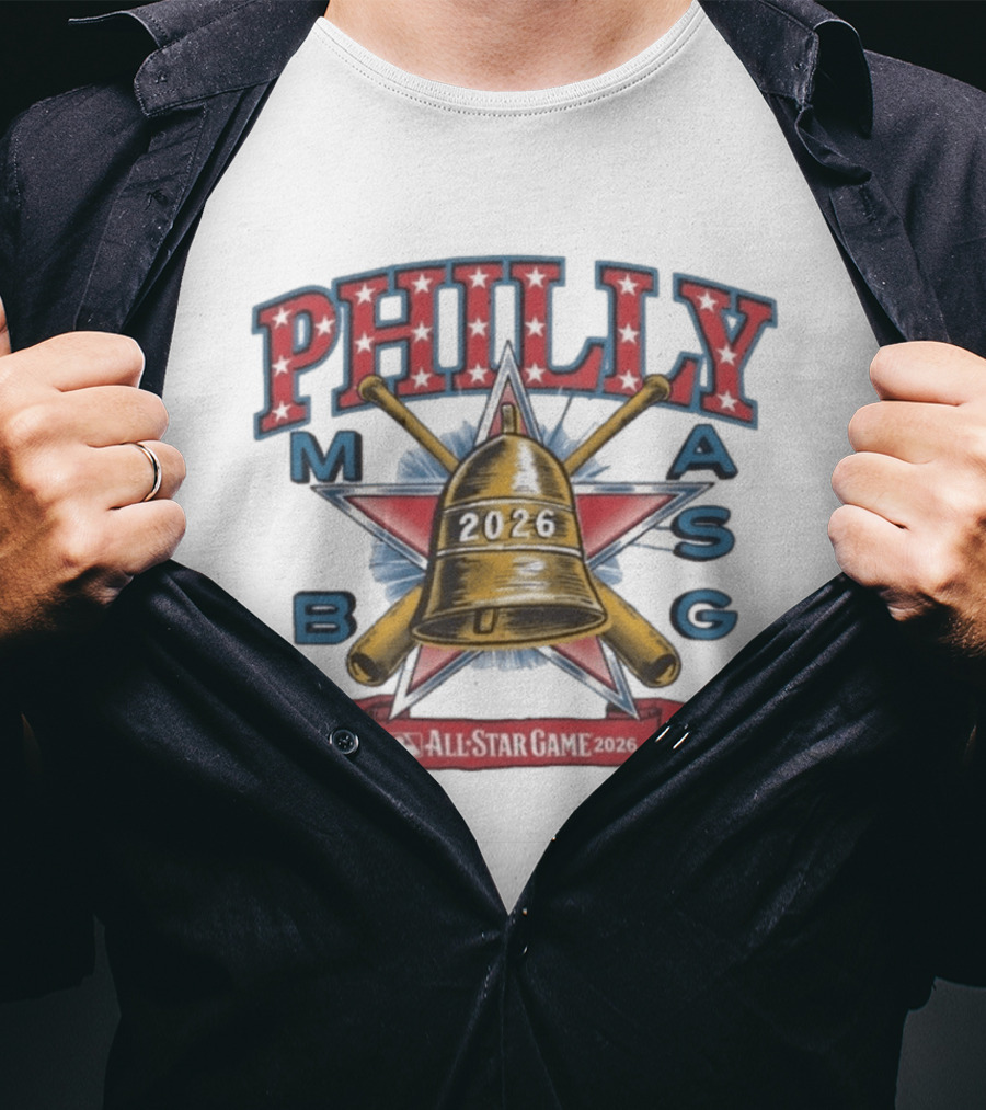 Philly 2026 MLB All Star Game Liberty Bell Star Burst T-Shirt