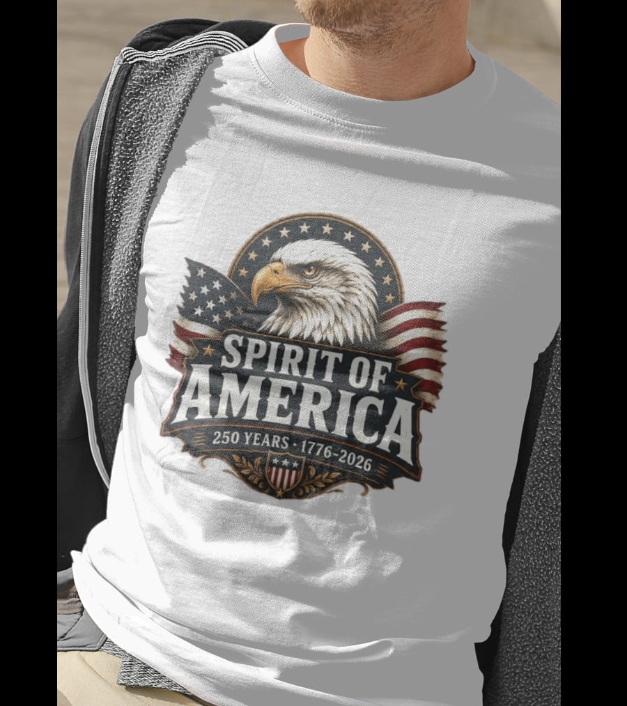 Spirit Of America 250 Years 1776 2026 Patriotic Eagle T-Shirt