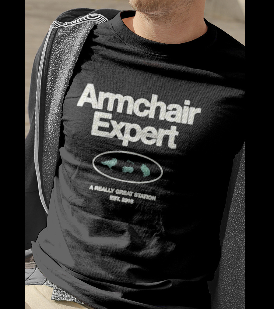 Armchair Expert A Really Great Station Established 2018 T-Shirt
