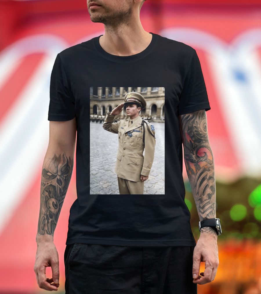 Audie Murphy The Boy Who Wouldn't Die May 28 1971 Plane Crash Hero 45 T-Shirt