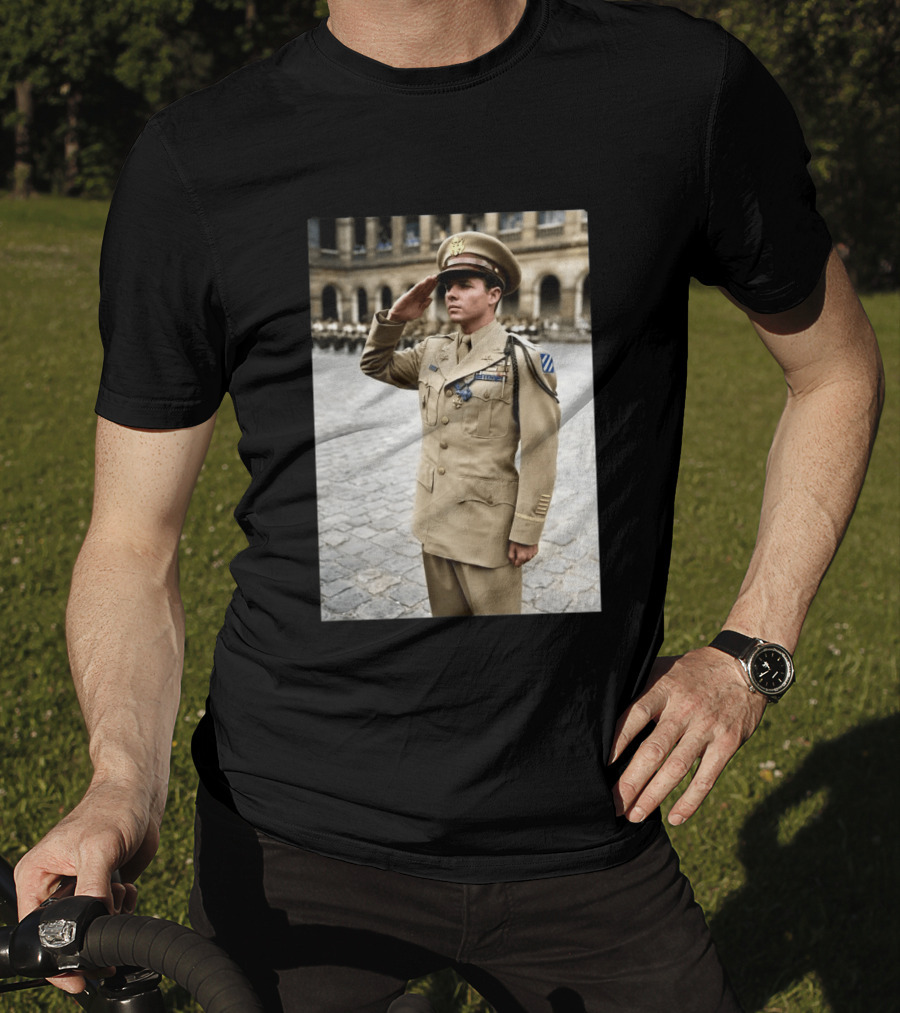 Audie Murphy The Boy Who Wouldn't Die May 28 1971 Plane Crash Hero 45 T-Shirt