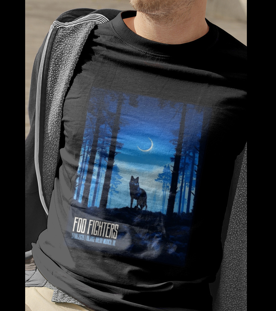 Foo Fighters 17 June 2026 Allianz Arena Munich Germany The Wolf T-Shirt
