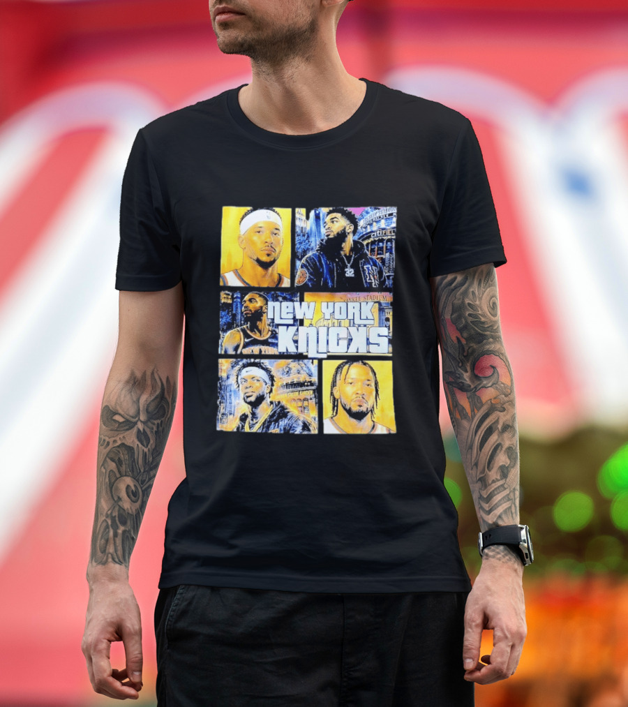 New York Knicks Yankee Stadium Cuffel Street Basketball Collaboration T-Shirt