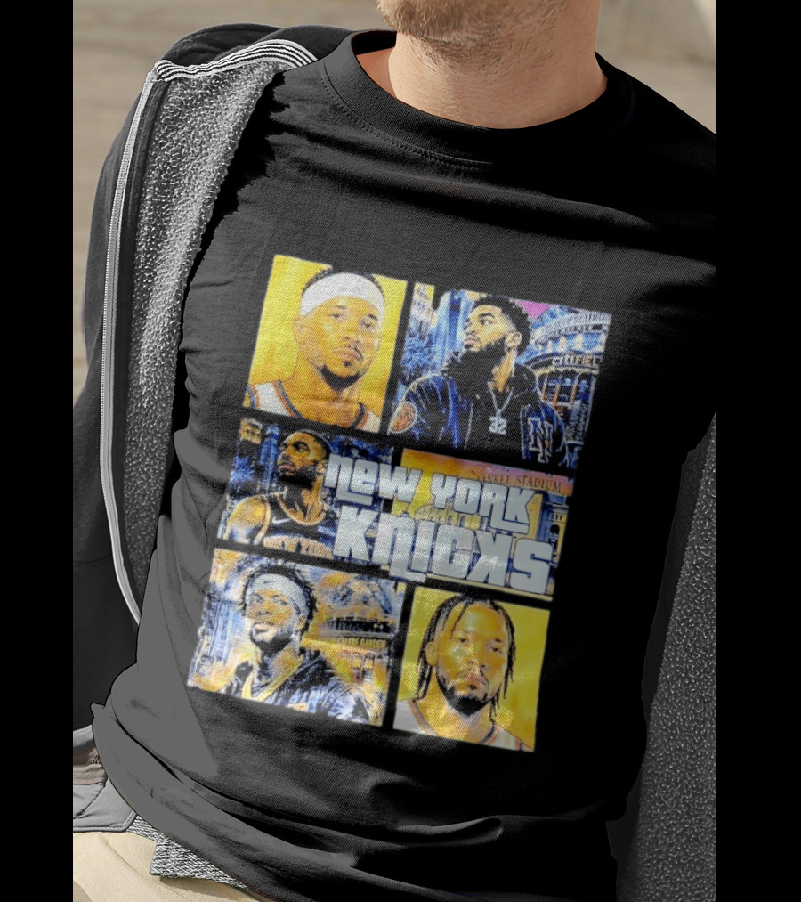 New York Knicks Yankee Stadium Cuffel Street Basketball Collaboration T-Shirt