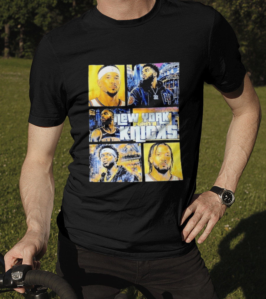New York Knicks Yankee Stadium Cuffel Street Basketball Collaboration T-Shirt
