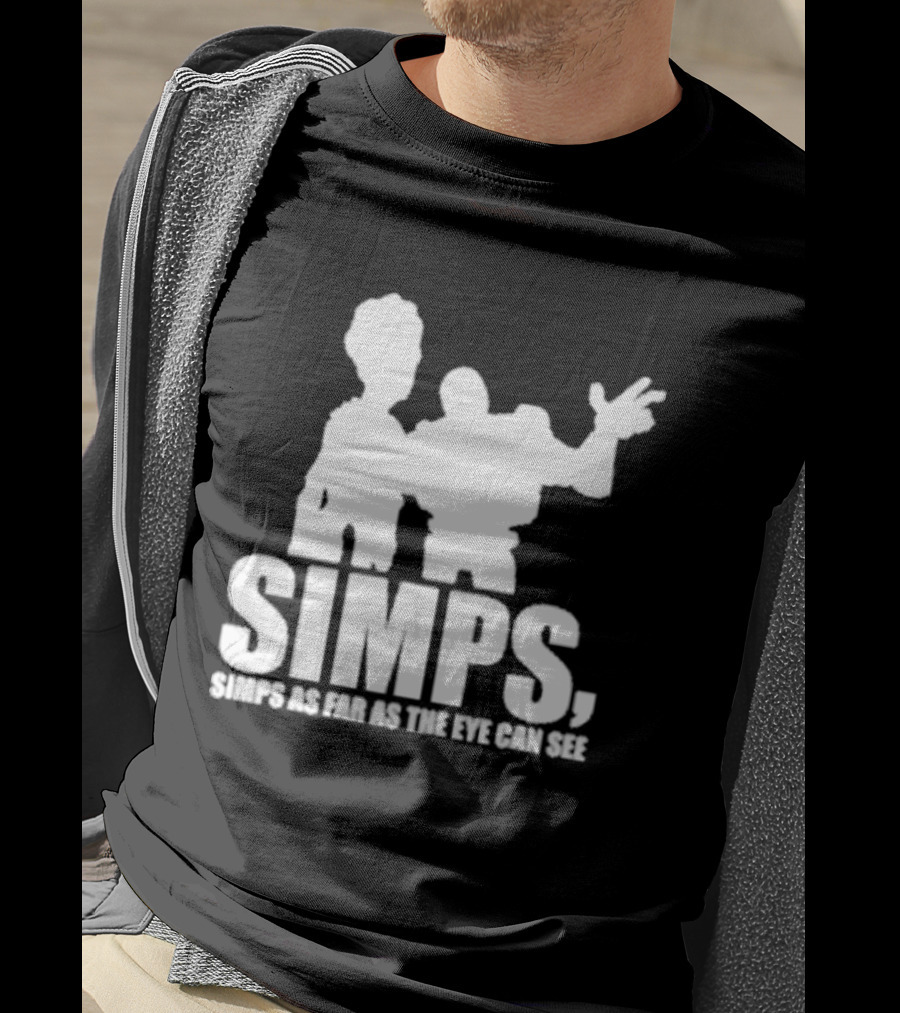 Simps Simps As Far As The Eye Can See Duo Silhouette Pop Culture Mashup T-Shirt