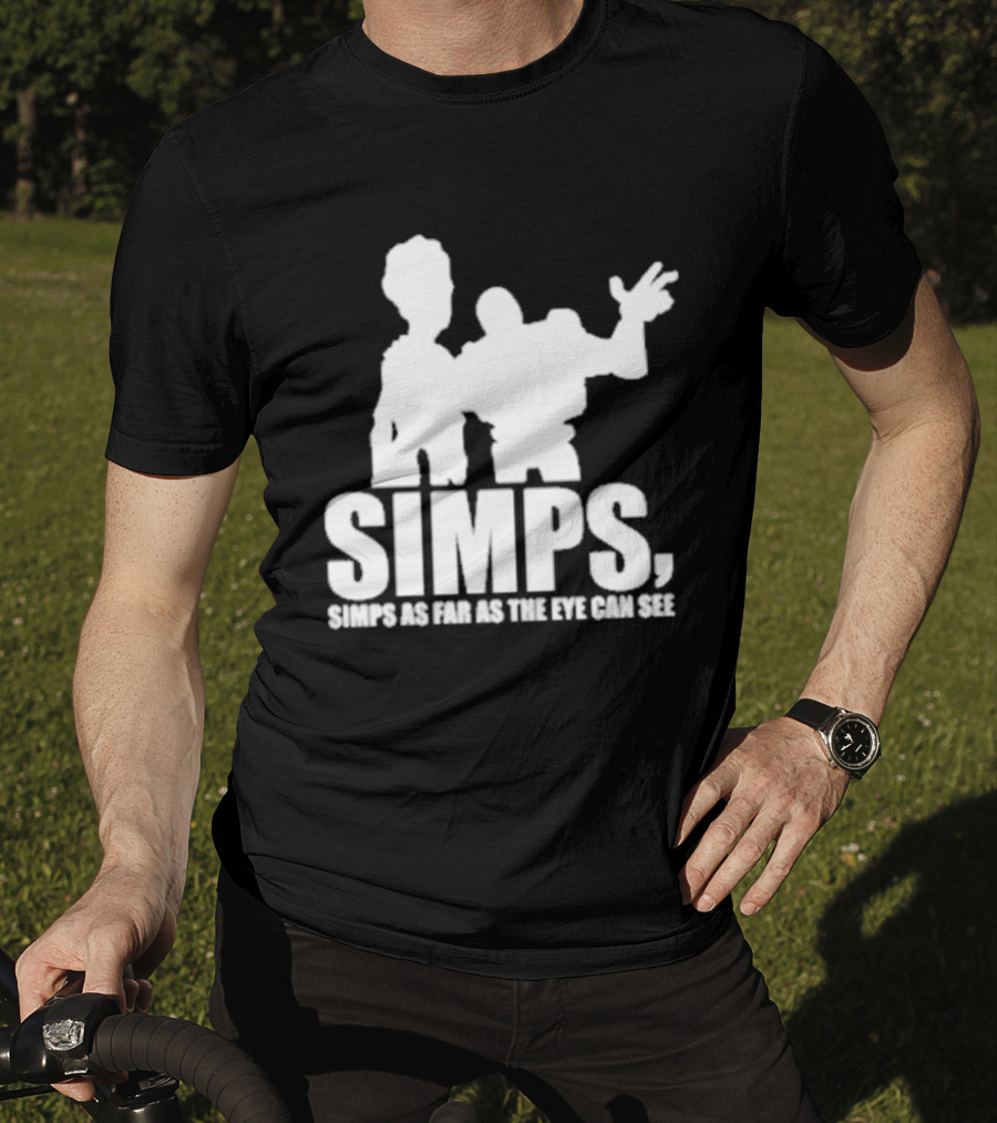 Simps Simps As Far As The Eye Can See Duo Silhouette Pop Culture Mashup T-Shirt