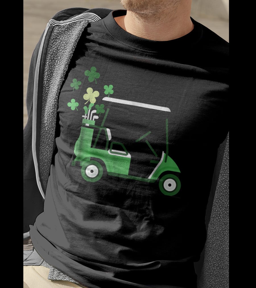 Golf Cart Shamrock Happiness T-Shirt