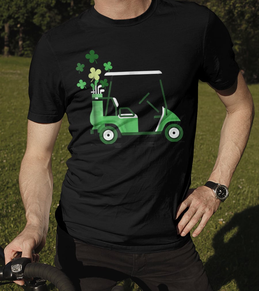 Golf Cart Shamrock Happiness T-Shirt