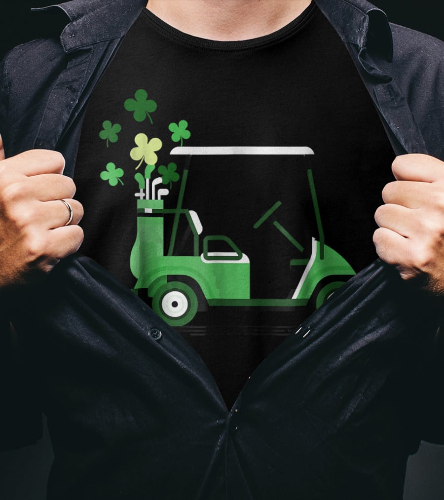 Golf Cart Shamrock Happiness T-Shirt