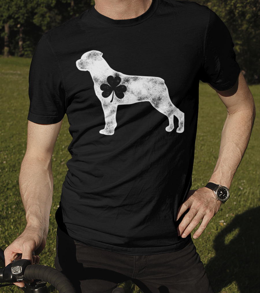 Rottweiler Shamrock St Patricks Day Dog Lover Men T-Shirt