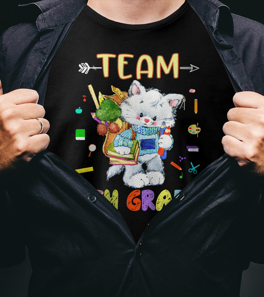 Team Cats 6th Grade Back To School Sixth Grade T-Shirt