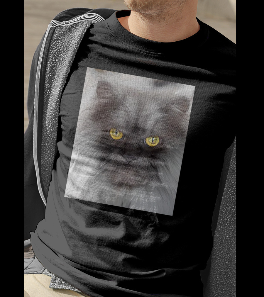 Jun The Angry Cat Golden Eyes Grumpy Expression T-Shirt