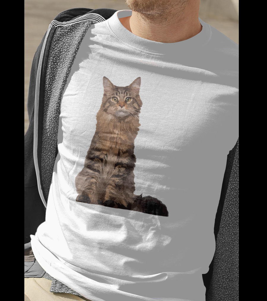 Maine Coon Cat Maine Coon Body Realistic Feline T-Shirt