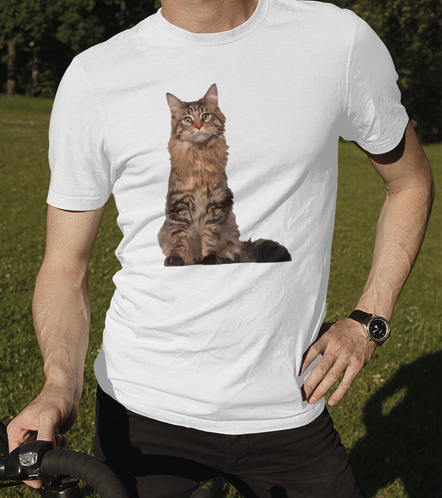Maine Coon Cat Maine Coon Body Realistic Feline T-Shirt