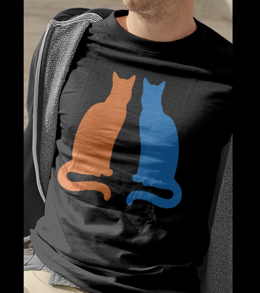 Surviving Cat Support Animals Silhouette Duo T-Shirt