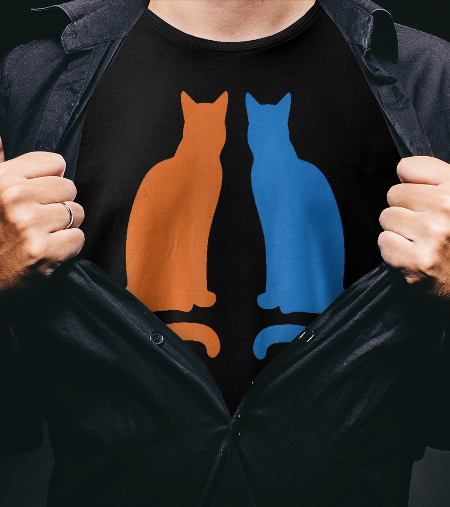 Surviving Cat Support Animals Silhouette Duo T-Shirt