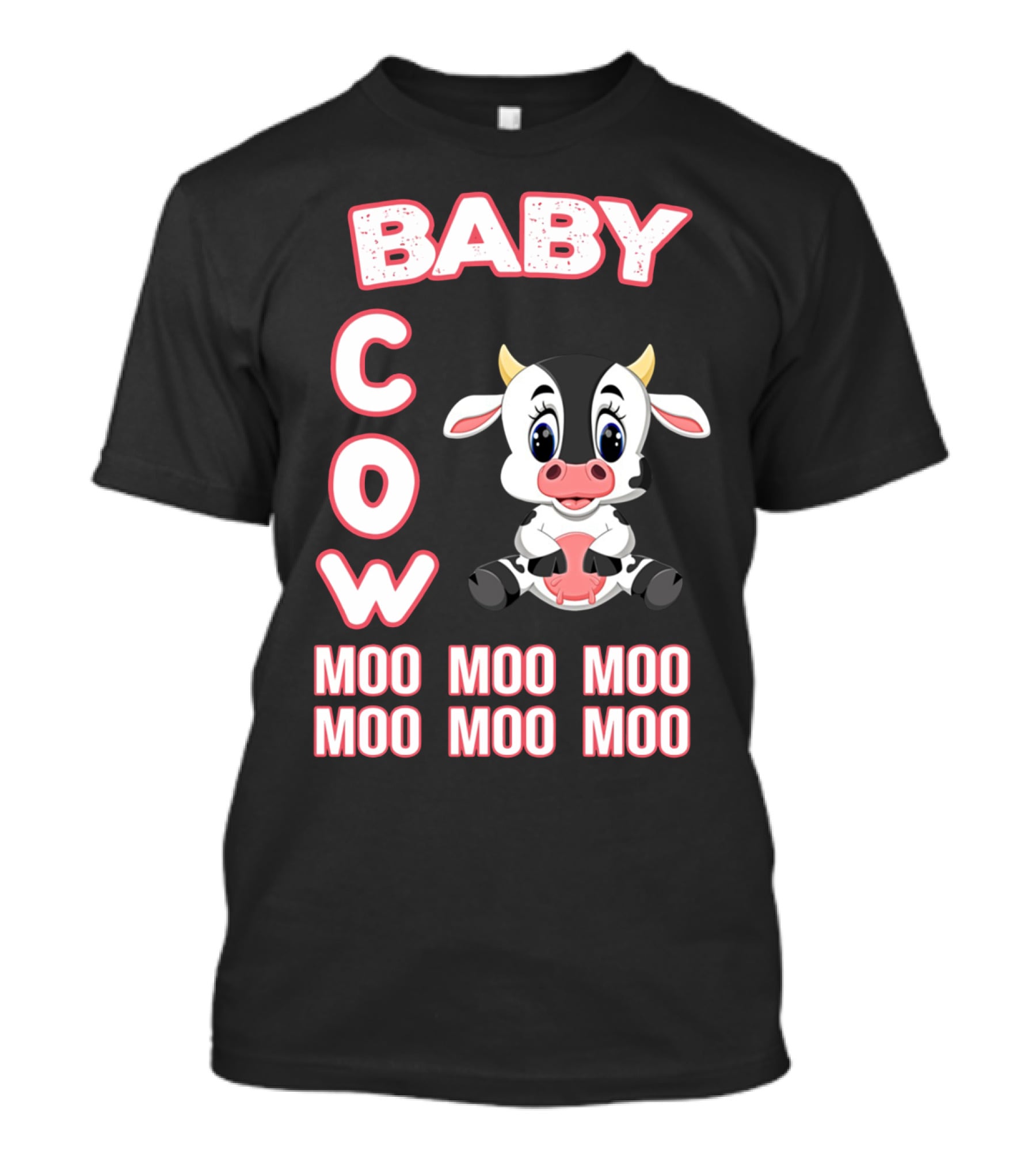 Baby COW Moo Moo Moo Moo Moo Moo Cute Cartoon T-Shirt
