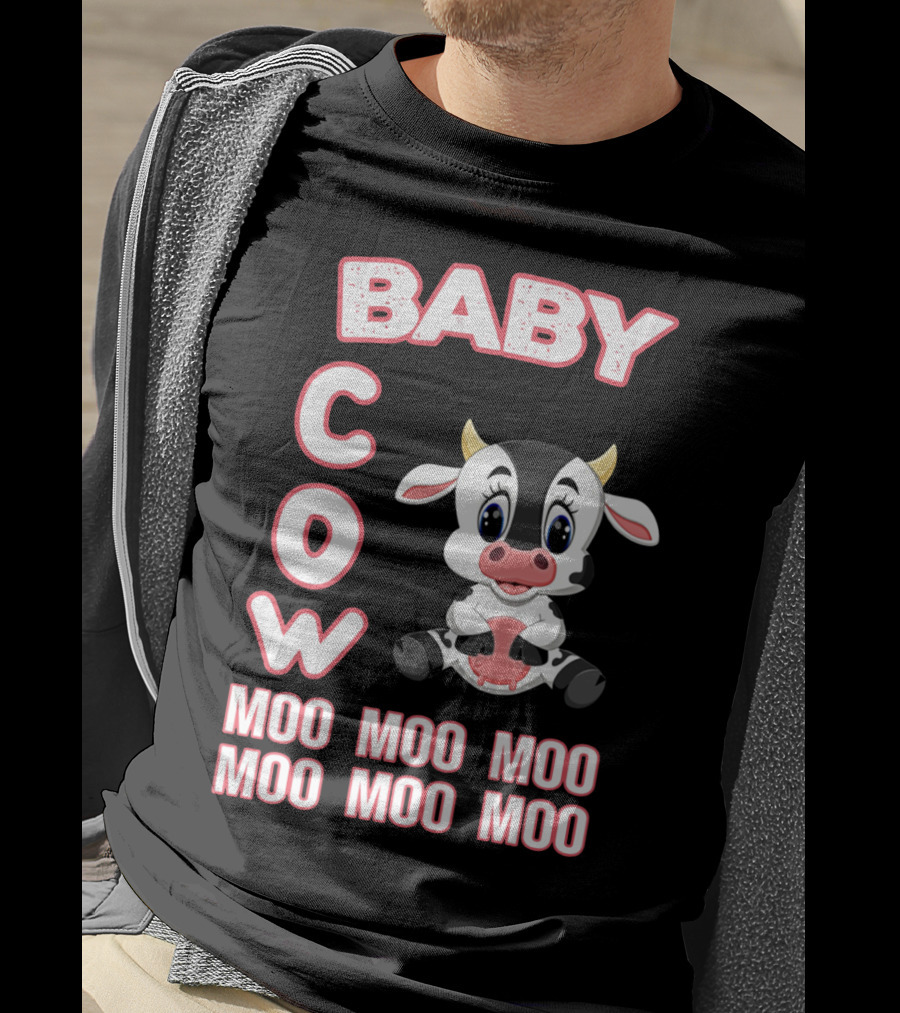 Baby COW Moo Moo Moo Moo Moo Moo Cute Cartoon T-Shirt