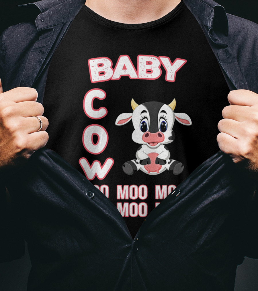 Baby COW Moo Moo Moo Moo Moo Moo Cute Cartoon T-Shirt