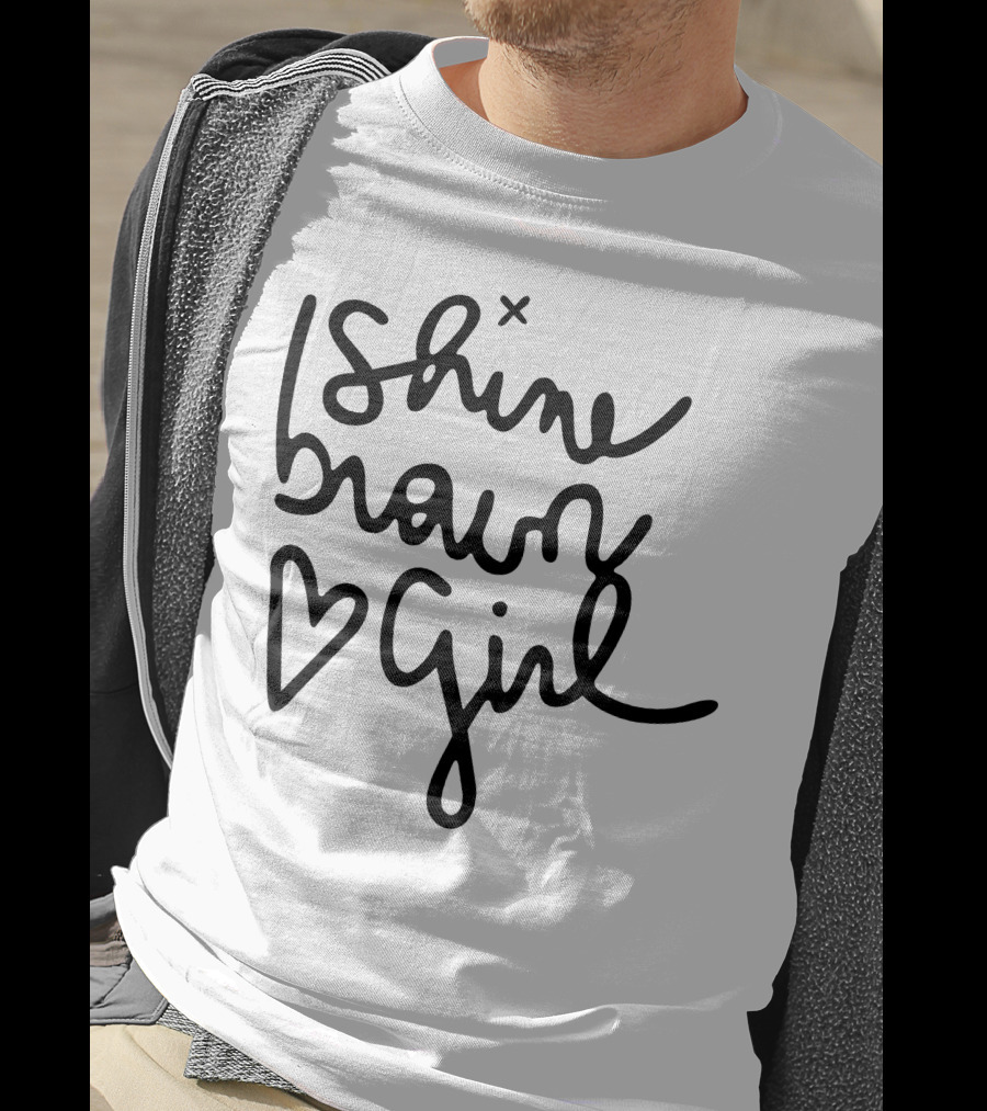 Shine Brown Girl Heart T-Shirt