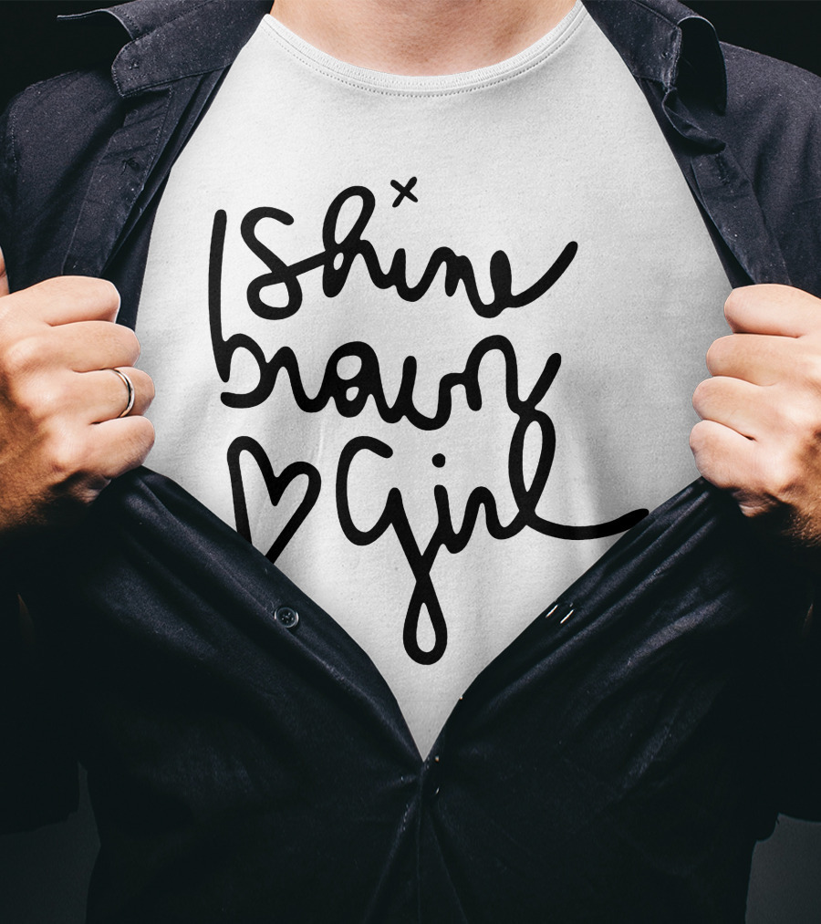 Shine Brown Girl Heart T-Shirt