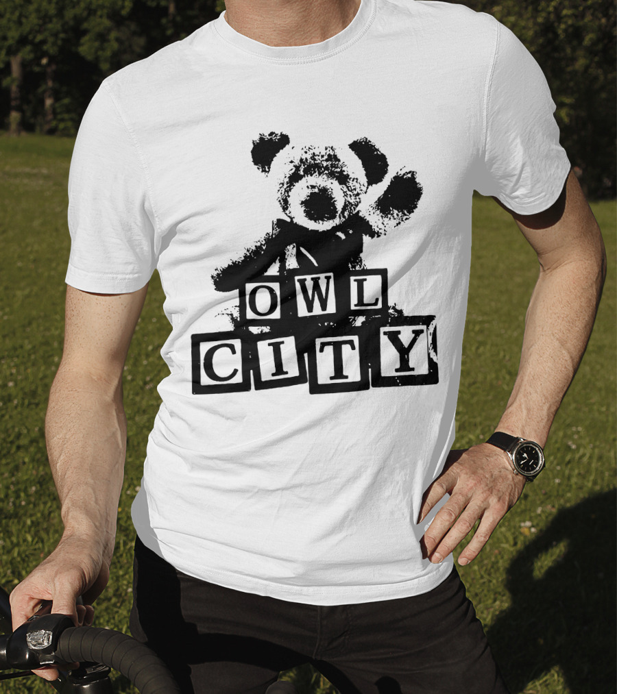 Owl City Teddy Bear Blocks T-Shirt