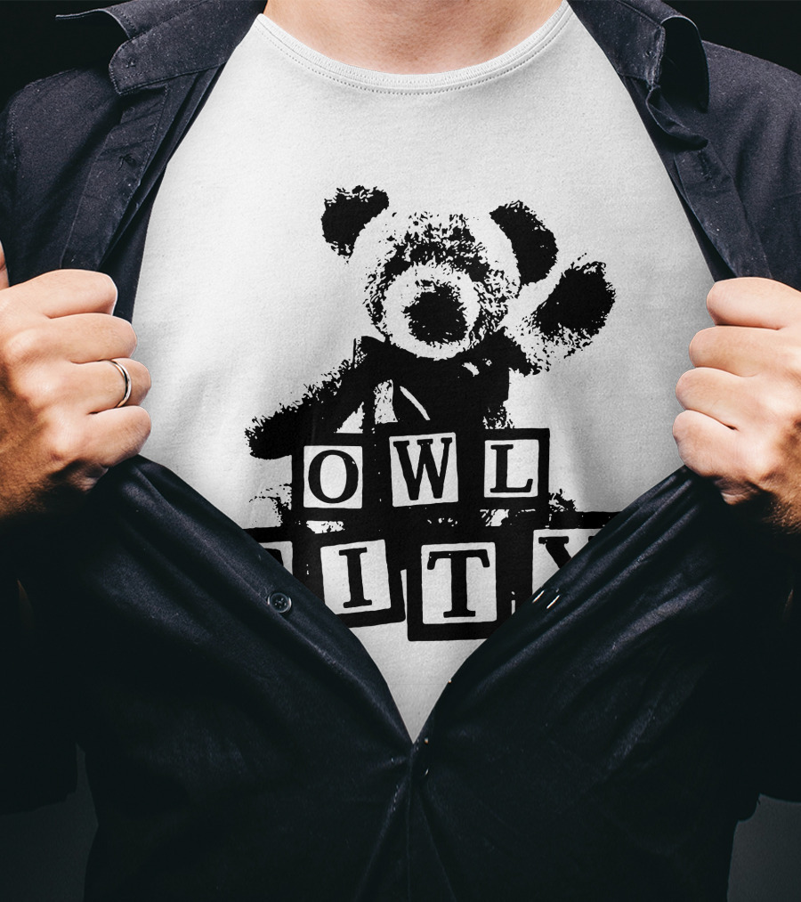 Owl City Teddy Bear Blocks T-Shirt