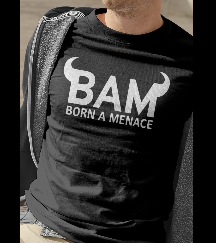 BAM Born A Menace Bull Horns T-Shirt