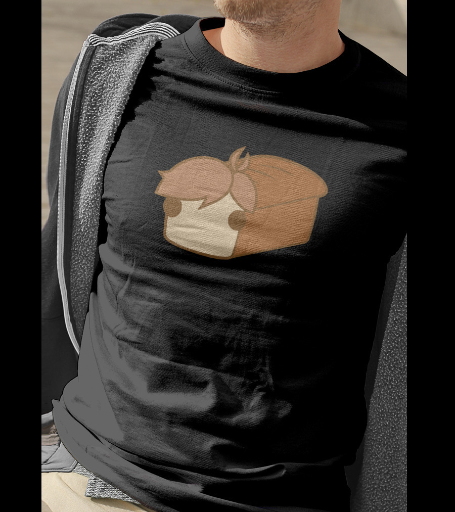Loaf Bread With Hair Style Cartoon T-Shirt