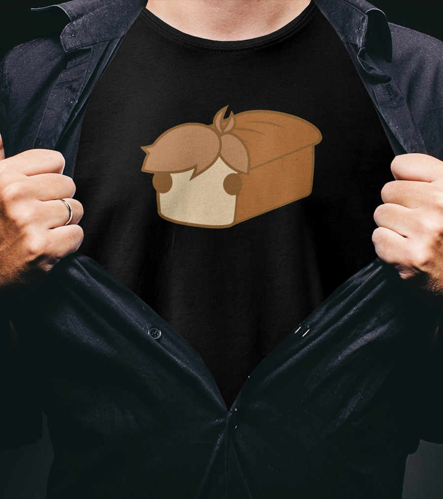 Loaf Bread With Hair Style Cartoon T-Shirt