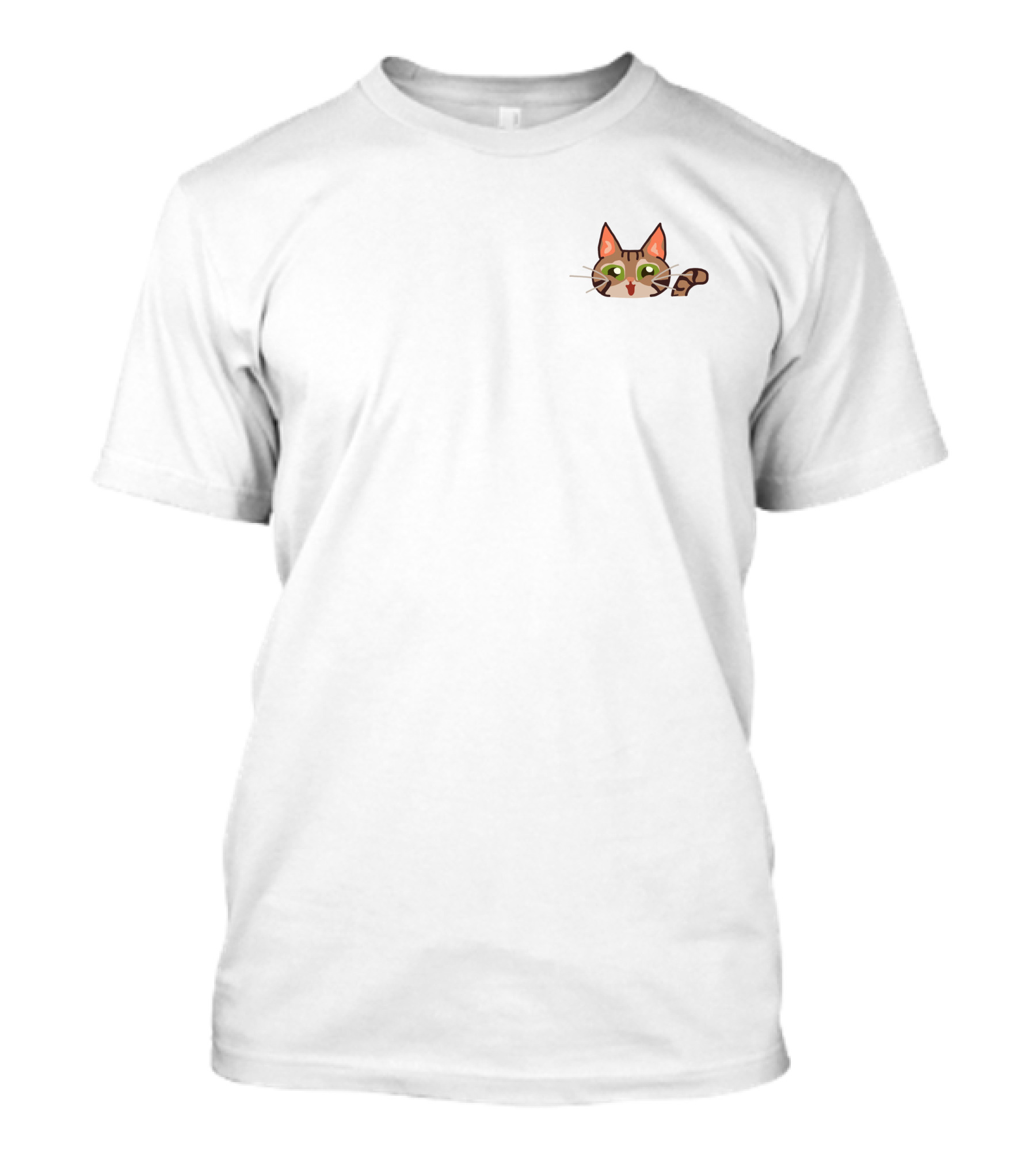 Pocket Maui Cat Peeking Out T-Shirt