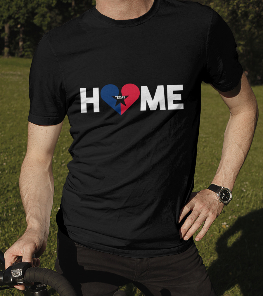 ANC Texas Home I Love Texas Its My Home Distressed Texas Home State Heart T-Shirt