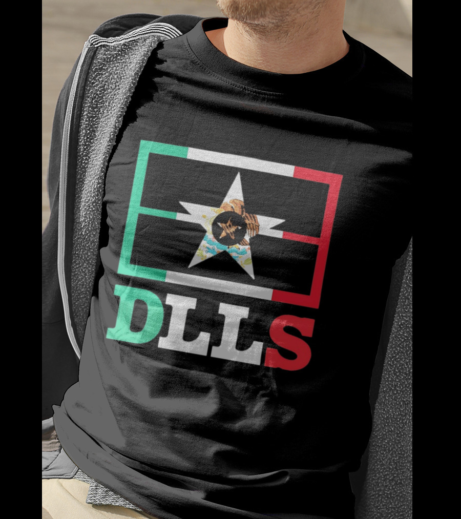 Dallas Cowboys DLLS Mexico Flag Star Heritage Pride T-Shirt