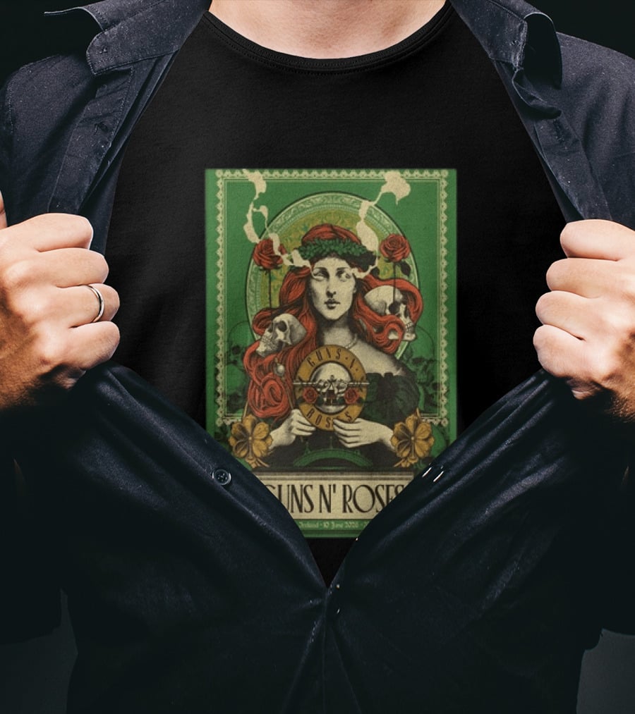 Guns N' Roses Dublin Ireland June 10 2026 Athena T-Shirt
