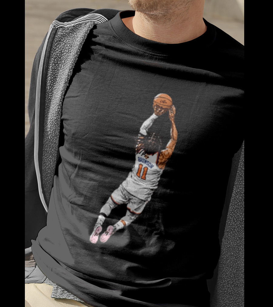 Jalen Brunson Dunking Action New York Knicks Basketball 11 Jersey T-Shirt