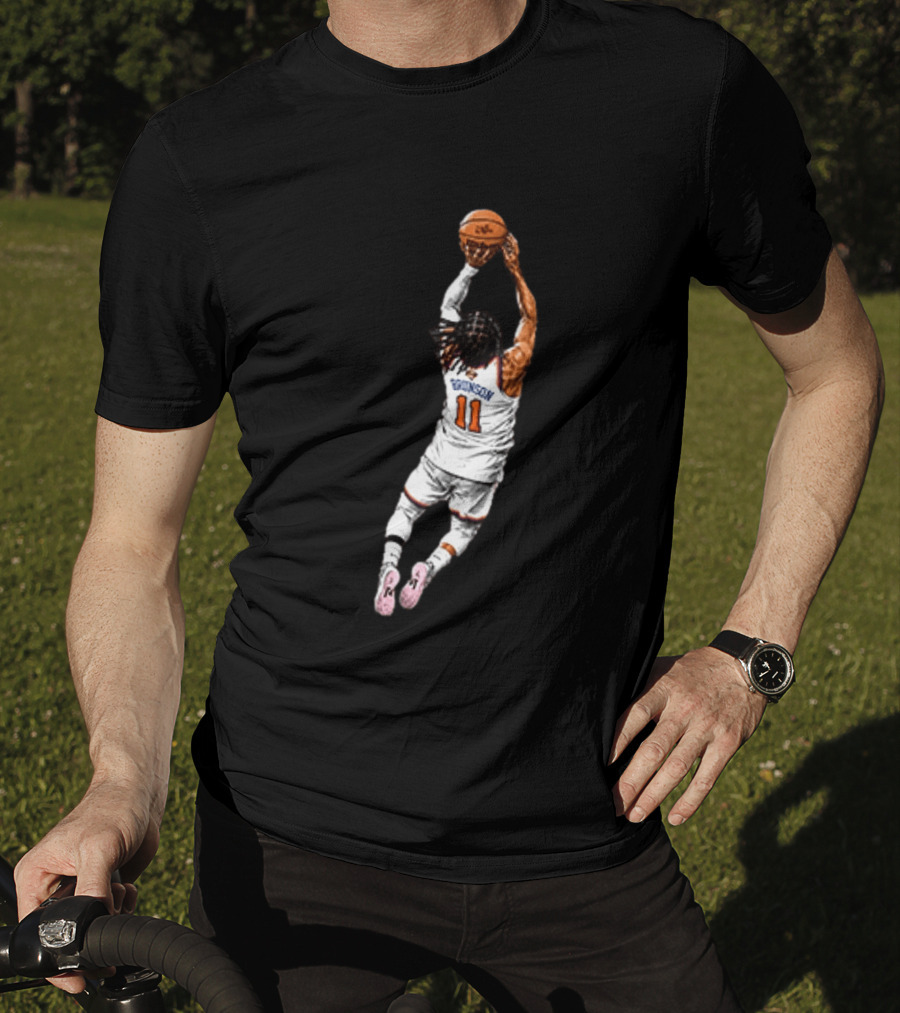 Jalen Brunson Dunking Action New York Knicks Basketball 11 Jersey T-Shirt