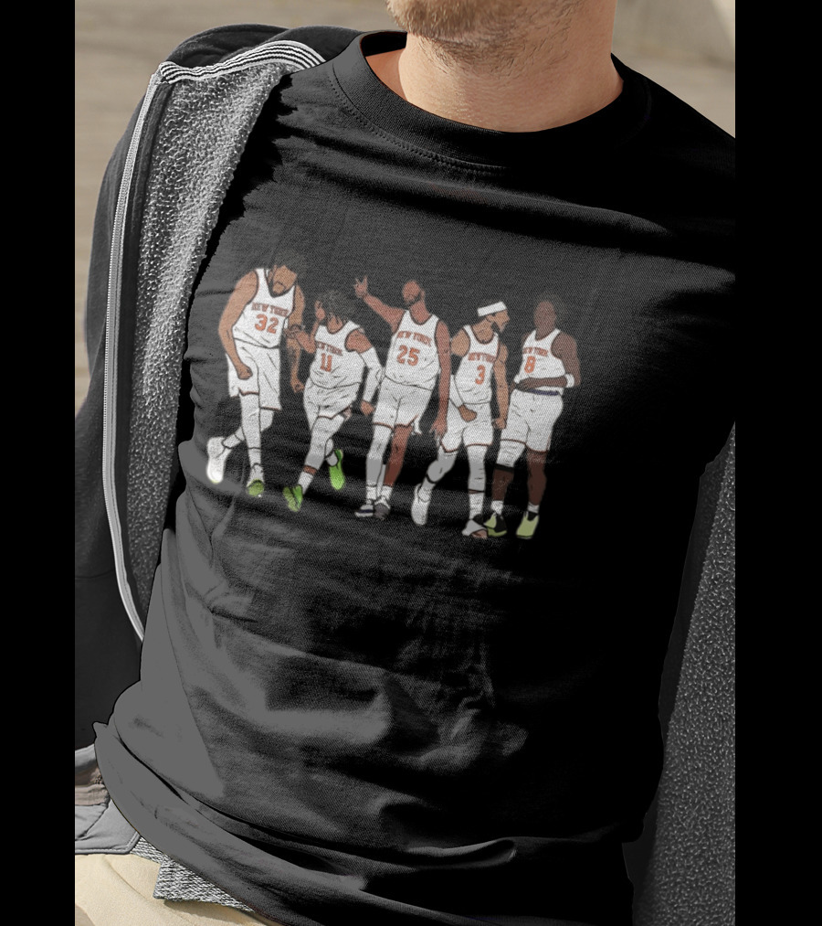 New York Basketball Starting Five Brunson Towns Bridges Hart Anunoby T-Shirt