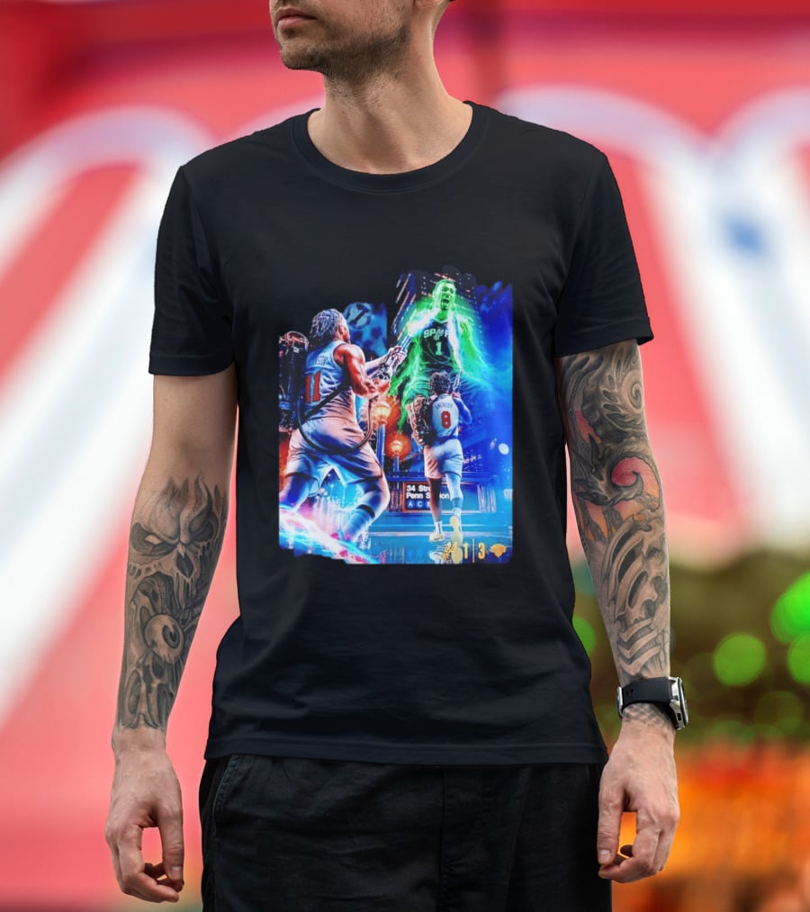 OG Anunoby 33 PTS 4 REB 7 3PM Knicks Comeback Vs Spurs At 34 Street Penn Station T-Shirt