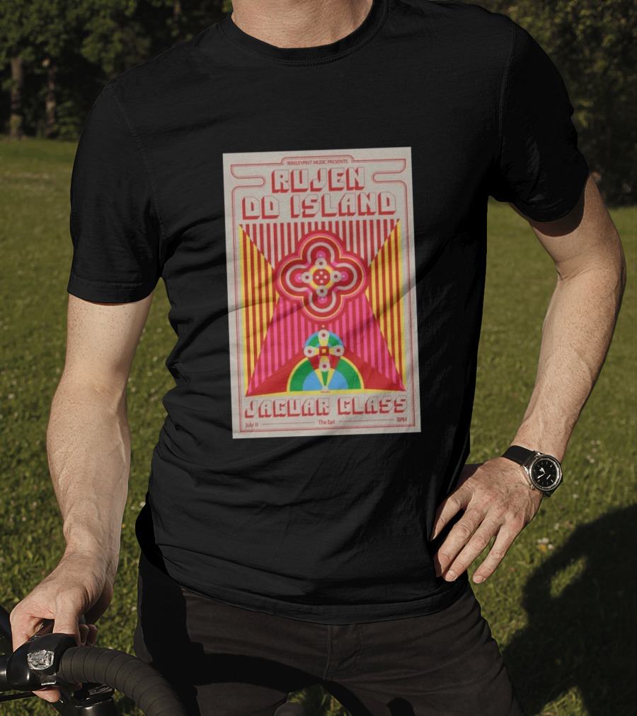 Irrelevant Music Presents Rujen DD Island Jaguar Glass July 11 The Earl 8PM T-Shirt