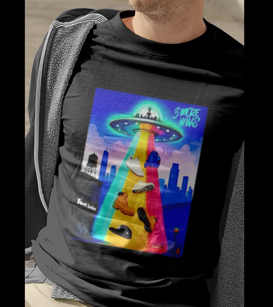 San Antonio Spurs Victor Wembanyama 3 More Wins UFO Abduction Foot Locker T-Shirt