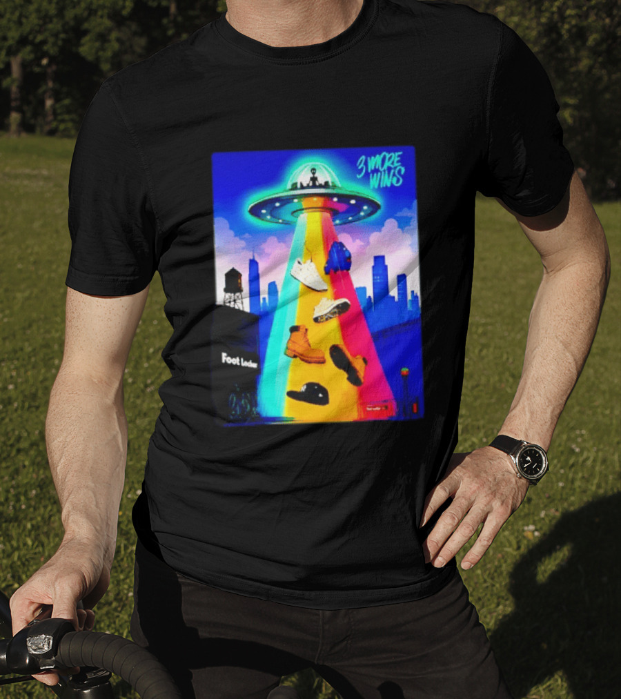 San Antonio Spurs Victor Wembanyama 3 More Wins UFO Abduction Foot Locker T-Shirt