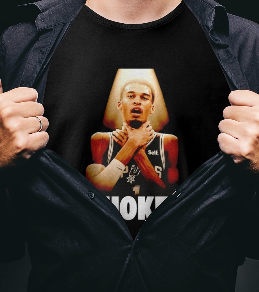 San Antonio Spurs Victor Wembanyama Choked Basketball Meme T-Shirt